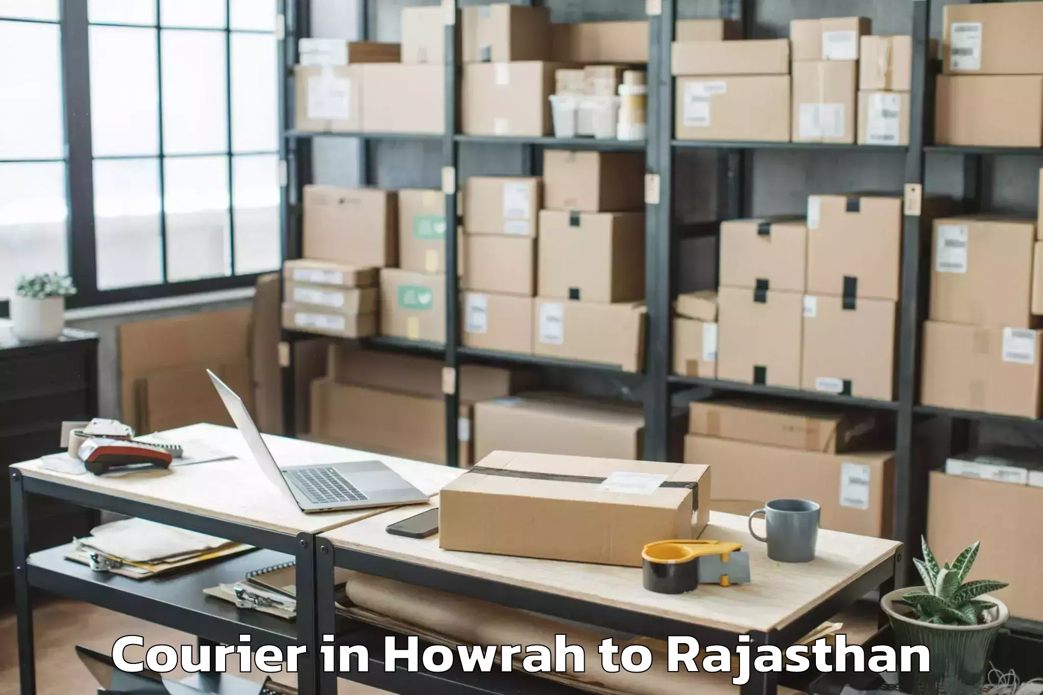 Leading Howrah to Jojawar Courier Provider